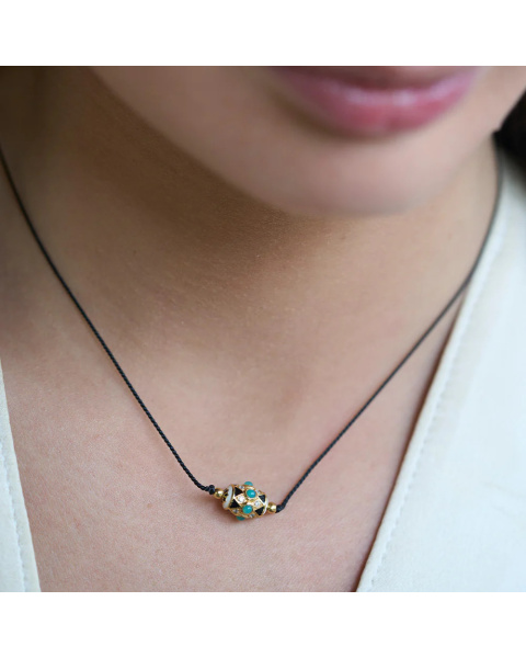 Orisha Necklace Havana Black Filigree Orisha Necklace Havana Black Filigree