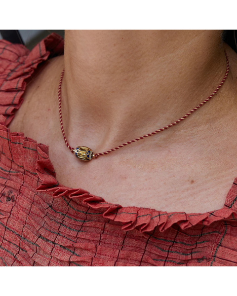 Collier Orisha Santa Clara fil Bicolore Collier Orisha Santa Clara fil Bicolore