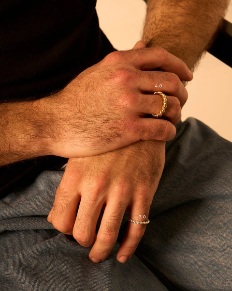 Bague torsadée vermeil 4.0