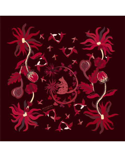 Square 90 in silk Autumn Sun Square 90 in silk Autumn Sun