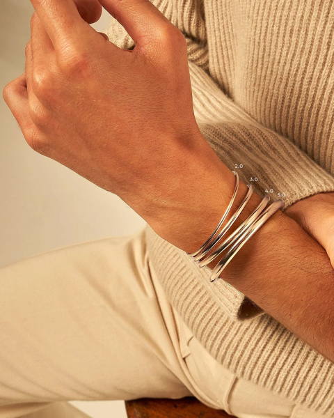 Open silver bangle 3.0 Open silver bangle 3.0