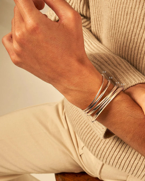 Open silver bangle 5.0 Open silver bangle 5.0