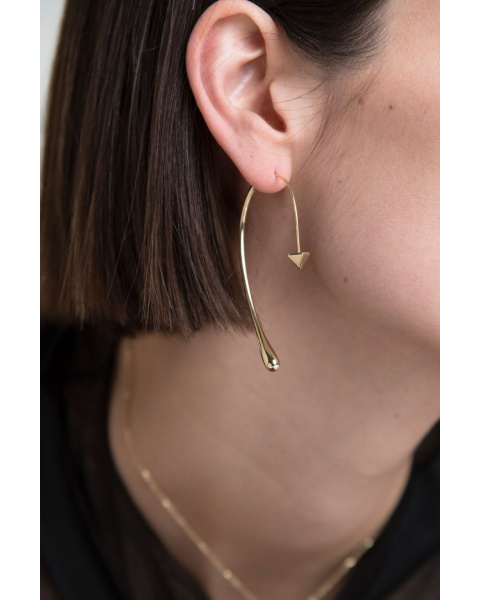 Boucle d'oreille simple incurvée