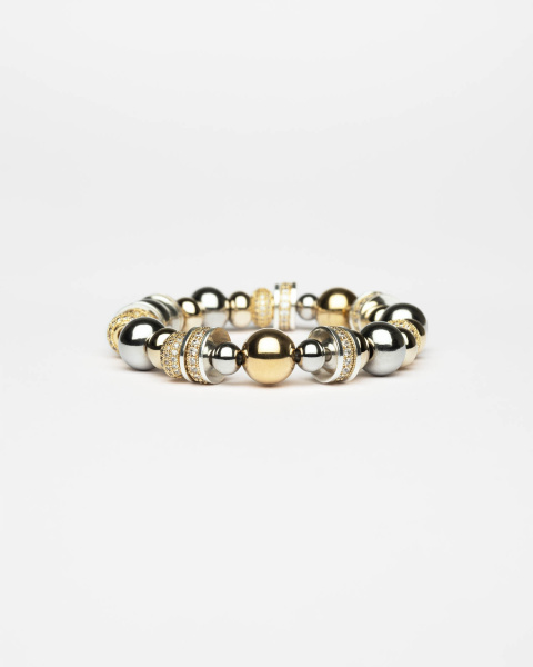 Bracelet Nefertiti Or et Argent