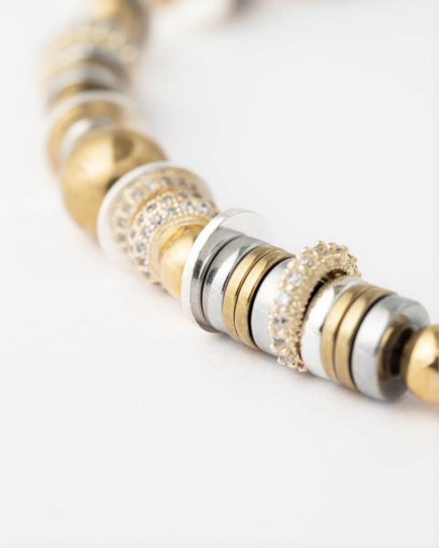 Nefertiti Necklace in Gold and Silver Nefertiti Necklace in Gold and Silver