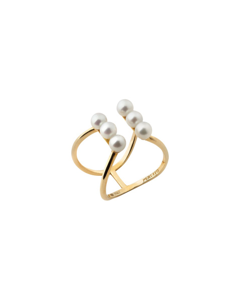 Bague ouverte 6 perles Bague ouverte 6 perles