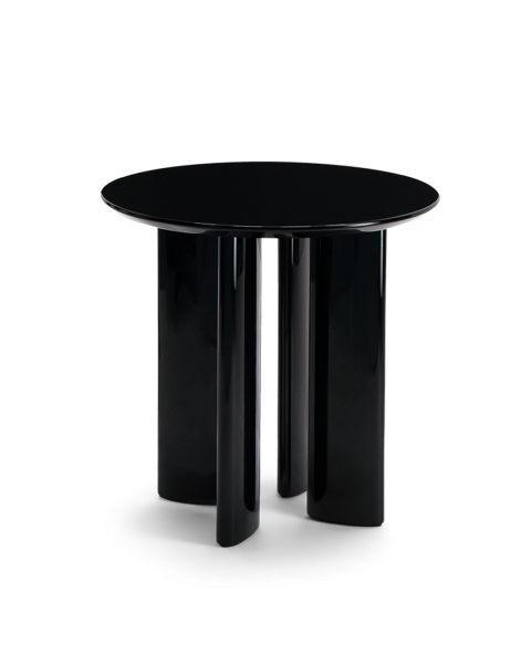 Table d'appoint noire hêtre laqué Table d'appoint noire hêtre laqué