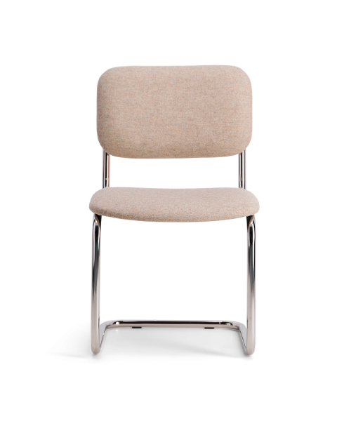 Chaise beige feutre et acier Chaise beige feutre et acier