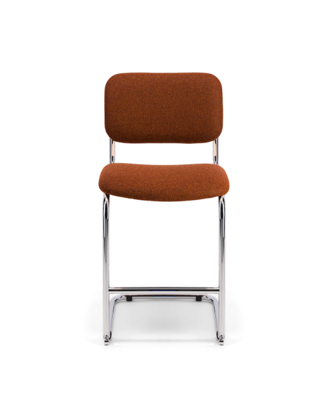 Chaise de bar brique feutre et acier - 65cm