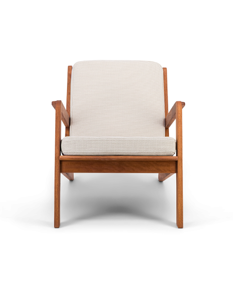 Chauffeuse Gloria d'extérieur tissu texturé blanc crème Chauffeuse Gloria d'extérieur tissu texturé blanc crème