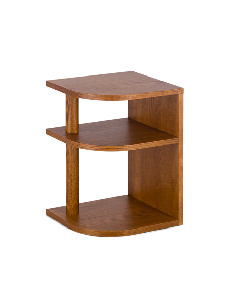 Table d'appoint gauche frêne finition iroko Table d'appoint gauche frêne finition iroko