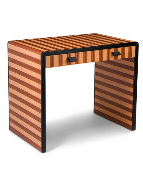 Bureau rayé acajou et hêtre