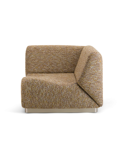 Module d'angle effet tweed marron et vert socle acier Module d'angle effet tweed marron et vert socle acier