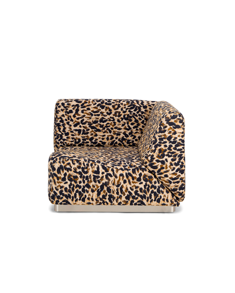 Module d'angle léopard coton jacquard socle acier Module d'angle léopard coton jacquard socle acier