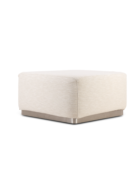 Pouf Rotondo tissu tramé crème Pouf Rotondo tissu tramé crème