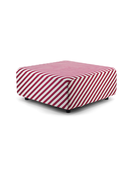 Pouf Rotondo d'extérieur à rayures bordeaux Pouf Rotondo d'extérieur à rayures bordeaux