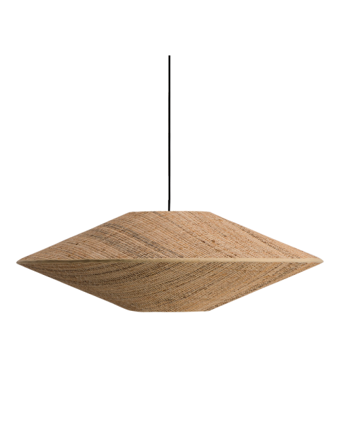 Large woven rattan pendant light