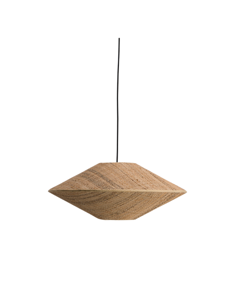 Woven rattan pendant light