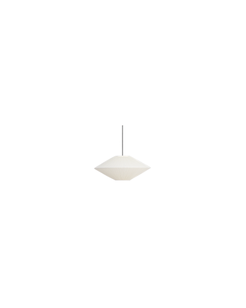 White pleated cotton pendant light