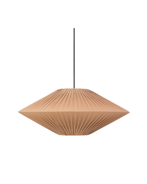 Sandy pleated cotton pendant