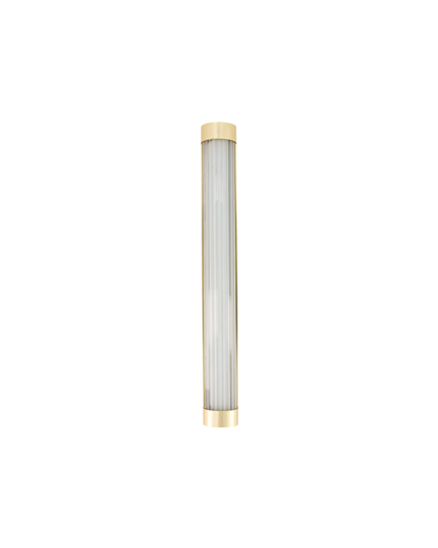 Small brushed metal wall light with brass finish Small brushed metal wall light with brass finish