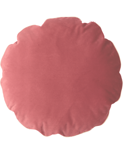 Coussin rond rose velours Coussin rond rose velours