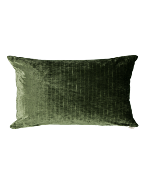 Coussin Carino velours vert olive brillant - rectangle Coussin Carino velours vert olive brillant - rectangle
