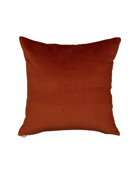 Coussin cognac velours côtelé - carré Coussin cognac velours côtelé - carré