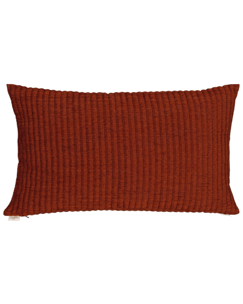 Coussin marron chenille côtelée - rectangle Coussin marron chenille côtelée - rectangle
