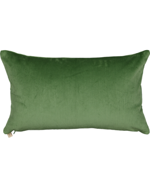 Coussin vert amande velours côtelé - rectangle