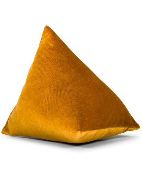 Coussin moutarde velours berlingot - 20x20x20cm Coussin moutarde velours berlingot - 20x20x20cm