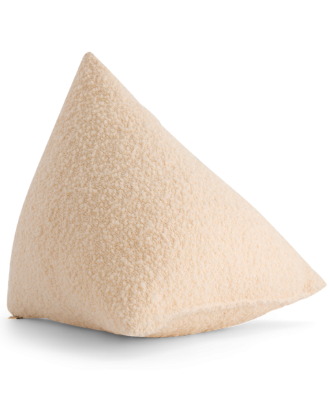 Coussin blanc crème laine bouclette berlingot - 30x30x30cm Coussin blanc crème laine bouclette berlingot - 30x30x30cm