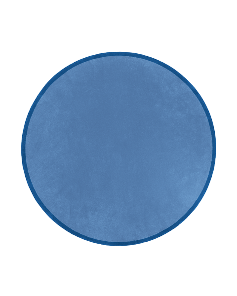 Tapis rond bleu laine Tapis rond bleu laine