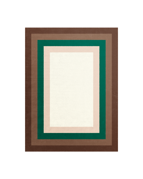 Tapis marron et vert laine - 150x200cm Tapis marron et vert laine - 150x200cm