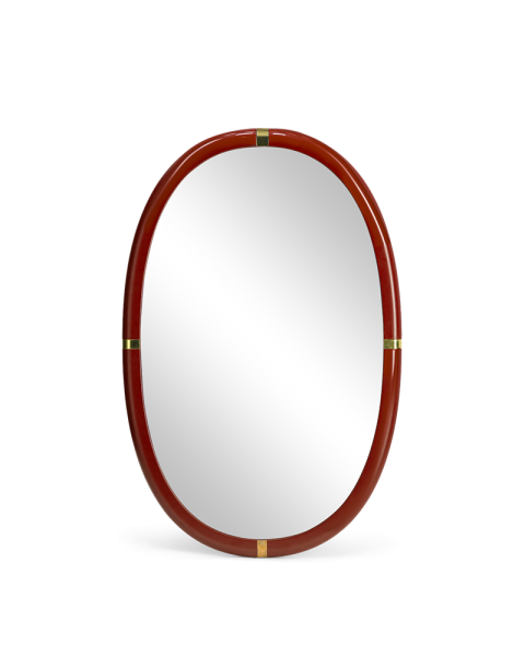 Petit miroir Marcello laqué rouge Petit miroir Marcello laqué rouge