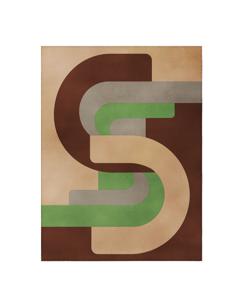 Tapis chocolat et vert - 150x200cm Tapis chocolat et vert - 150x200cm