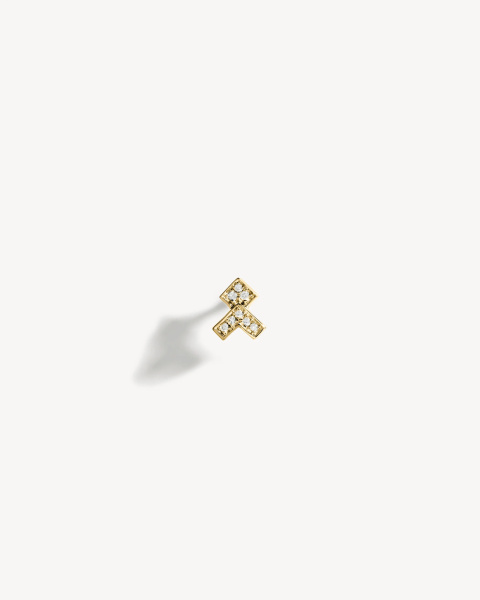 Stairway Arrow Earring - Yellow Gold & Diamonds Stairway Arrow Earring - Yellow Gold & Diamonds