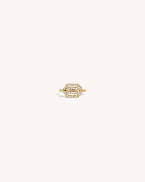Mini My Way Ring - Yellow Gold & Diamonds