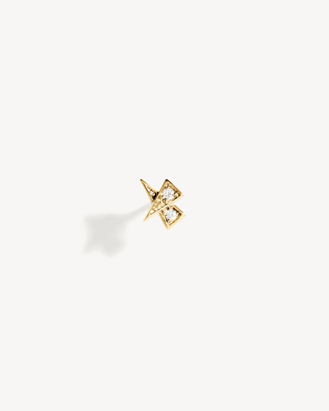 Rockaway Star Earring - Yellow Gold & Diamonds