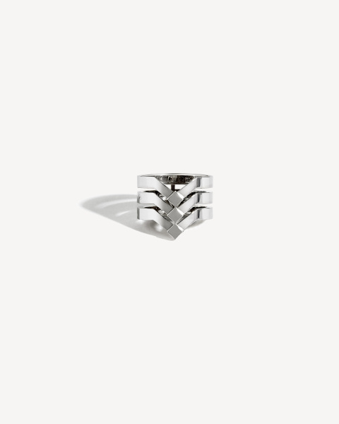 Bague Stairway 3 Rangs - Argent