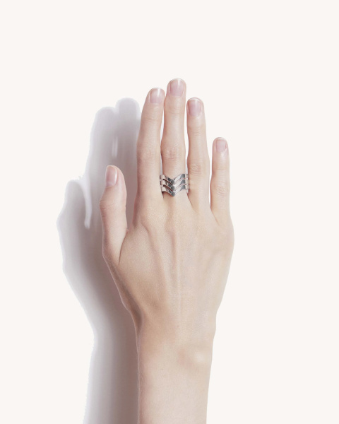 Bague Stairway 3 Rangs - Argent