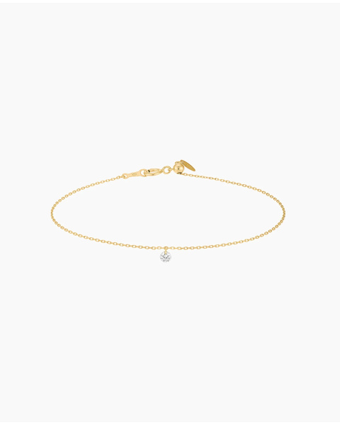 Bracelet Danaé 1 diamond hang up 0.08 yellow gold