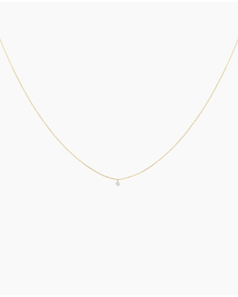 Necklace Danaé diamond 0.08 yellow gold