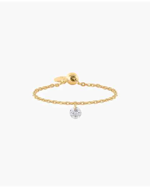 Ring chain 1 diam yellow gold Ring chain 1 diam yellow gold