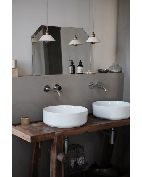 PITCHOUN - Terre cuite blanche - Suspension - Avec rosace en porcelaine PITCHOUN - Terre cuite blanche - Suspension - Avec rosace en porcelaine