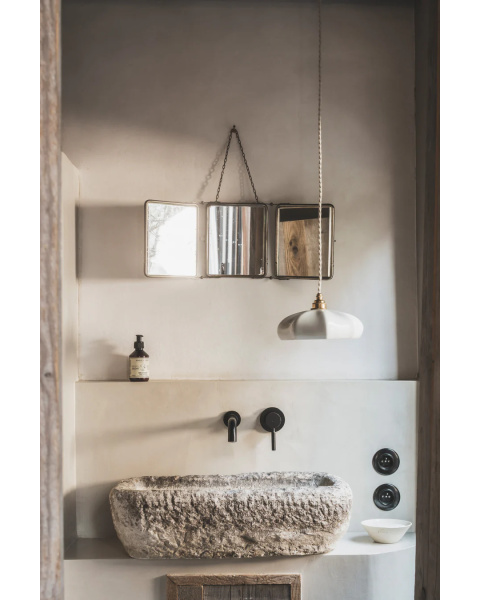 MARIA - Porcelaine Biscuit - Suspension - Avec rosace en porcelaine