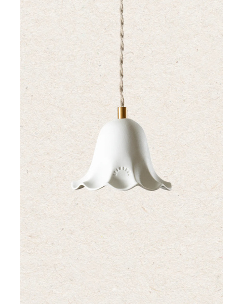 LILI - Porcelaine Biscuit - Suspension - Avec rosace en porcelaine LILI - Porcelaine Biscuit - Suspension - Avec rosace en porcelaine