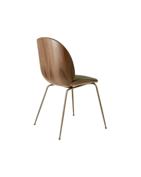 Chaise beetle cuir marron