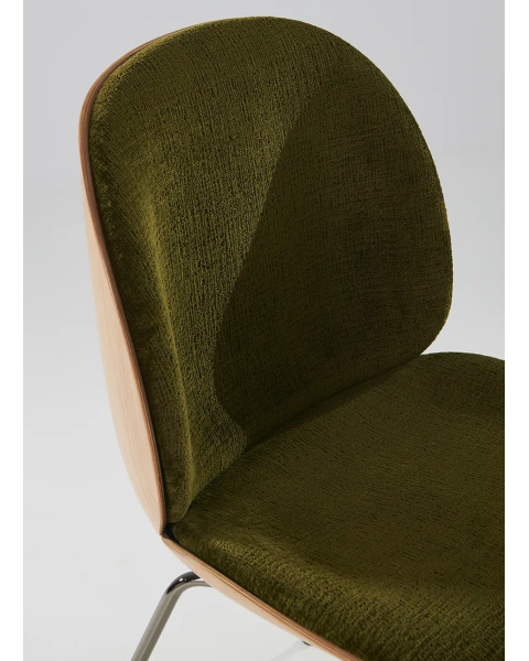 Chaise beetle velours vert Chaise beetle velours vert