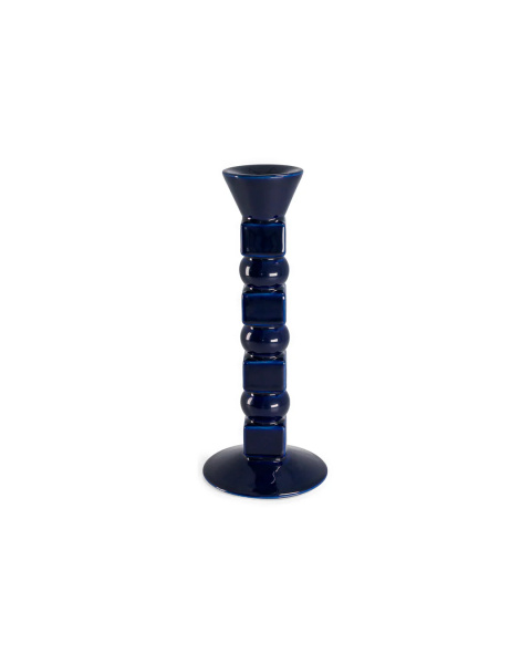 Bougeoir Anna bleu nuit grand format